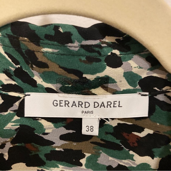 Gerard Darel Paris Silk Camo Blouse - Picture 7 of 9